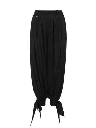 Chloé Fluid pleated pants in silk charmeuse | Thumbnail 1