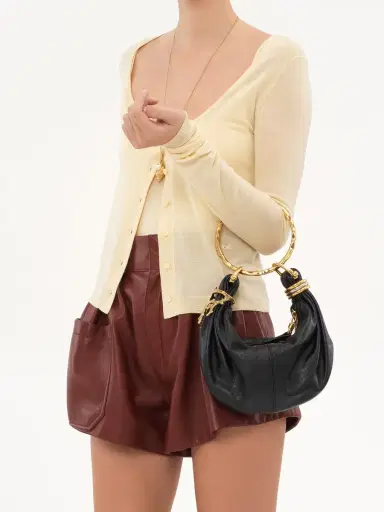 Chloé Mini Bracelet Hobo bag in grained leather | Thumbnail 3