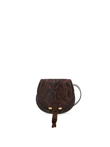 Chloé Small Marcie saddle bag in python-effect leather | Thumbnail 2