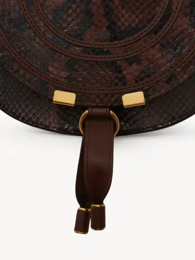 Chloé Small Marcie saddle bag in python-effect leather | Thumbnail 6