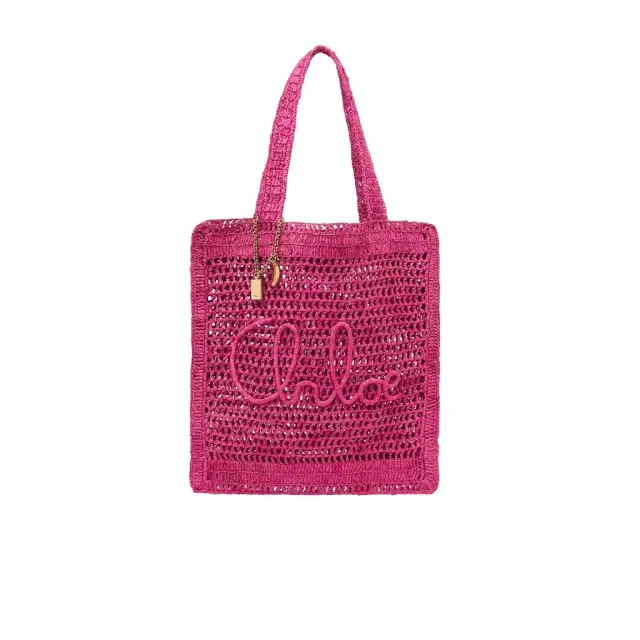 Chloé Summer Banana tote bag in raffia