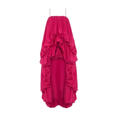 Chloé High-low sleeveless jumpsuit in washed silk pongé | Thumbnail 1