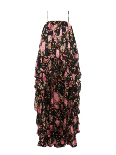 Chloé High-low sleeveless jumpsuit in silk charmeuse | Thumbnail 2