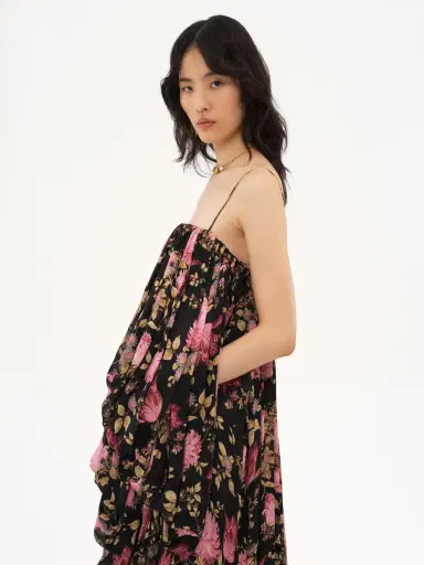 Chloé High-low sleeveless jumpsuit in silk charmeuse | Thumbnail 6