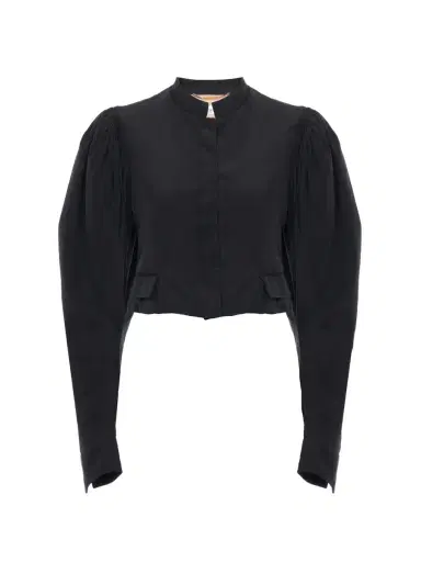 Chloé Puff-sleeve cropped jacket in silk faille | Thumbnail 2
