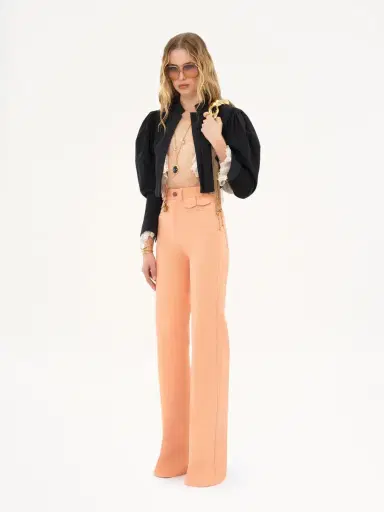 Chloé Puff-sleeve cropped jacket in silk faille | Thumbnail 3