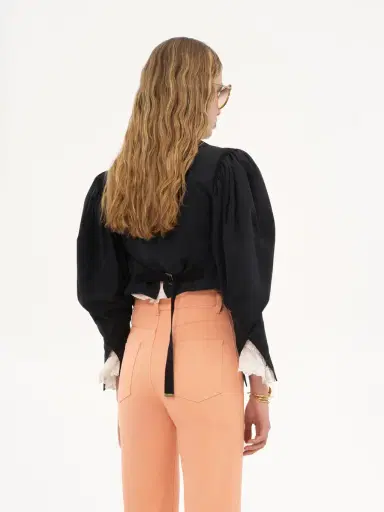 Chloé Puff-sleeve cropped jacket in silk faille | Thumbnail 5