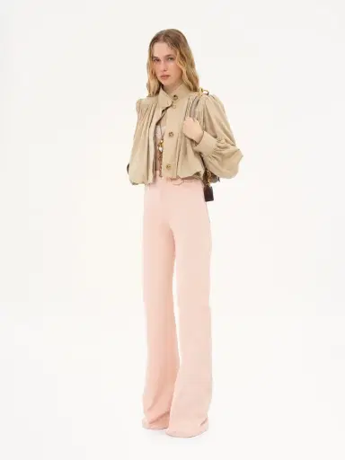 Chloé Gathered boule jacket in cotton gabardine | Thumbnail 3