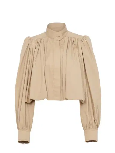 Chloé Gathered boule jacket in cotton gabardine | Thumbnail 1