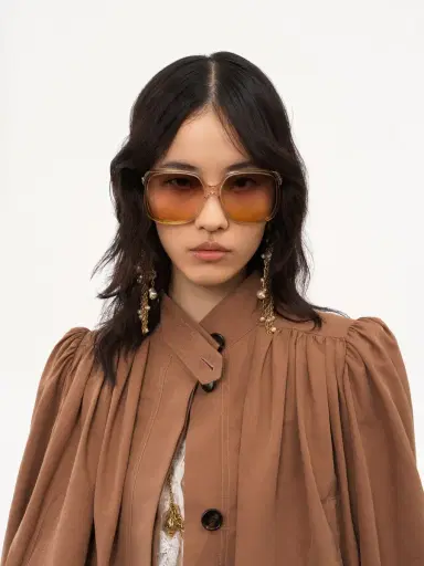 Chloé Gathered boule jacket in linen & cotton | Thumbnail 6