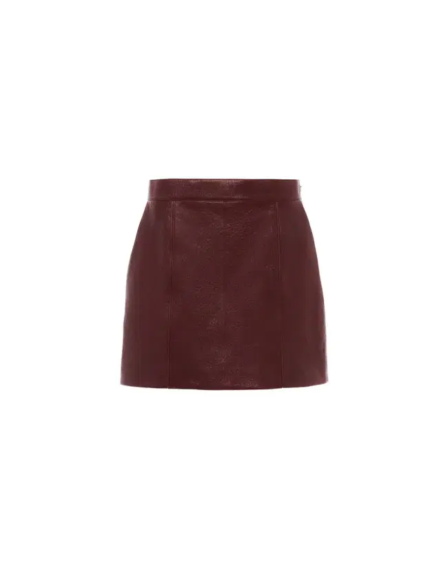Chloé Straight mini skirt in leather