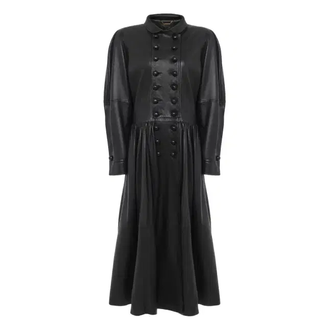 Chloé Oversized long riding coat in leather