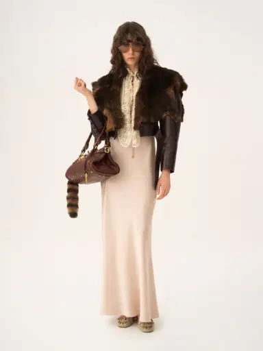 Chloé Cropped fitted jacket in leather | Thumbnail 3