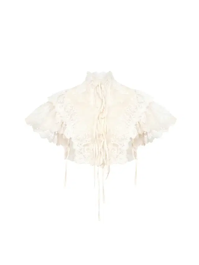 Chloé High-neck cropped top in cotton tulle & lace
