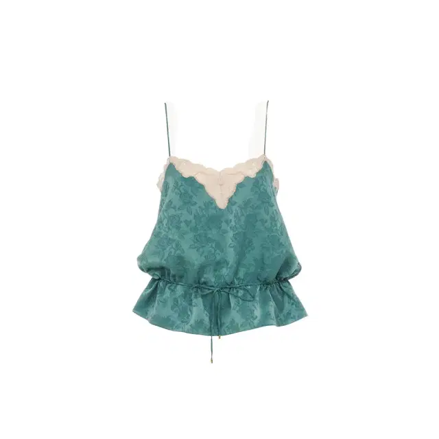 Chloé Drawstring camisole top in silk jacquard & lace