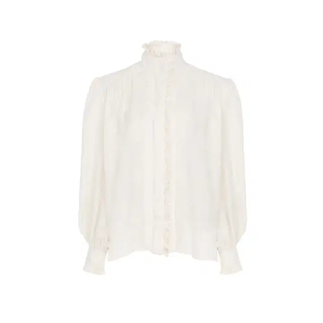 Chloé Oversized ruffled blouse in silk jacquard