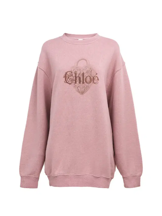 Chloé Oversized logo sweater in chiné fleece