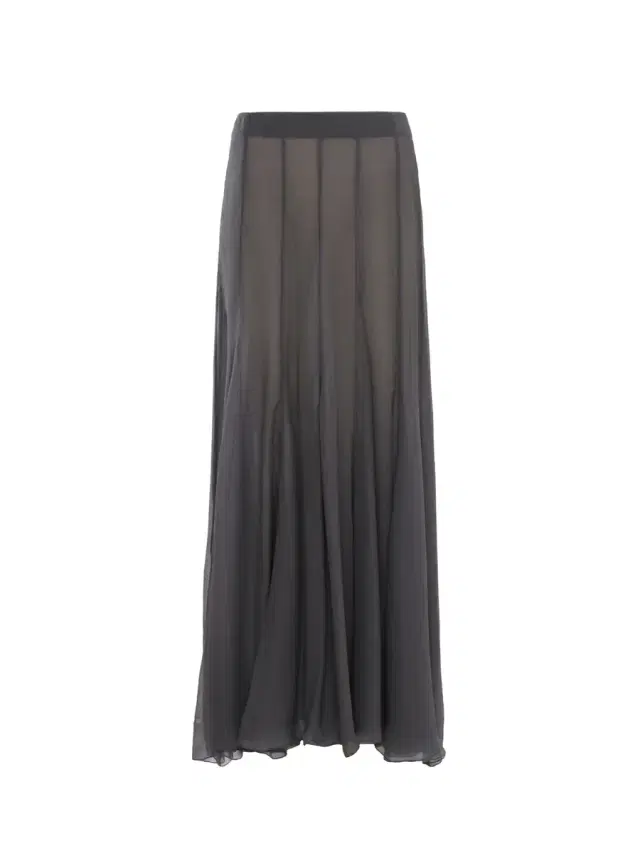 Fluid maxi skirt in silk mousseline