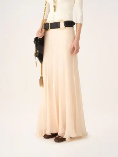 Chloé Fluid maxi skirt in silk mousseline | Thumbnail 4