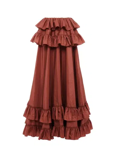 Chloé Tiered maxi skirt in washed silk taffeta | Thumbnail 2