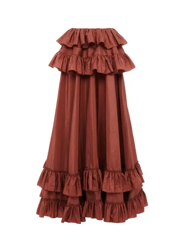 Chloé Tiered maxi skirt in washed silk taffeta