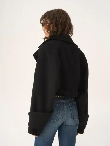 Chloé Cropped coat in double-face wool | Thumbnail 5