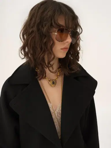 Chloé Cropped coat in double-face wool | Thumbnail 6