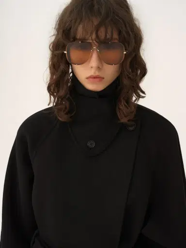 Chloé Cropped coat in double-face wool | Thumbnail 7