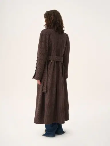 Chloé Double-breasted riding coat in houndstooth wool | Thumbnail 5