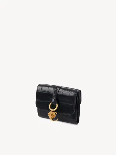 Chloé Small Alphabet tri-fold in croco-effect leather | Thumbnail 3 Chloé Small Alphabet tri-fold in croco-effect leather | Thumbnail 3