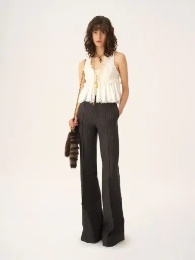 Chloé Tailored bootcut pants in wool | Thumbnail 3