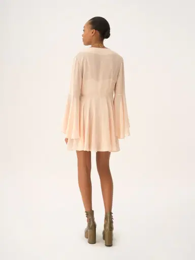 Chloé Flared mini dress in silk georgette | Thumbnail 5