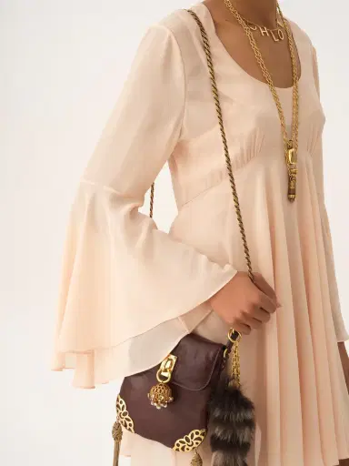 Chloé Flared mini dress in silk georgette | Thumbnail 7