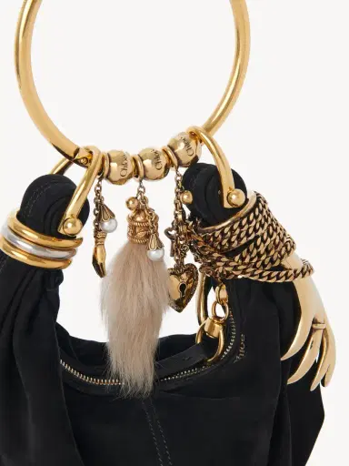 Chloé Mini Bracelet Hobo bag in suede leather | Thumbnail 9