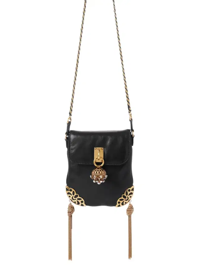 Château Treasures chain flap bag in grained leather