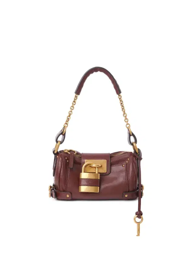 Small Paddington chain bag in grained leather