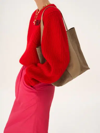 Chloé Chloé Spin tote bag in grained & suede leather | Thumbnail 3