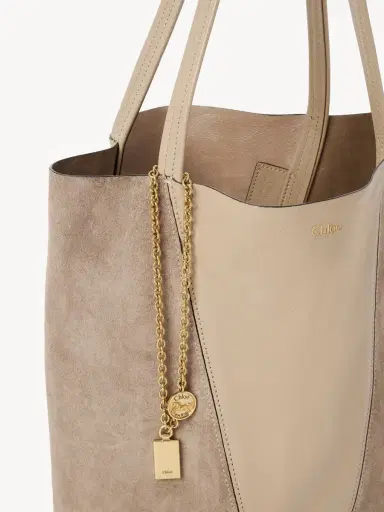 Chloé Chloé Spin tote bag in grained & suede leather | Thumbnail 6