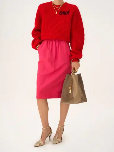 Chloé Chloé Spin tote bag in grained & suede leather | Thumbnail 7