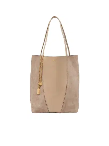 Chloé Chloé Spin tote bag in grained & suede leather | Thumbnail 1