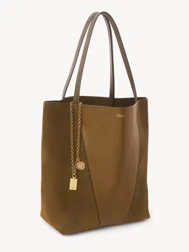 Chloé Chloé Spin tote bag in grained & suede leather | Thumbnail 3