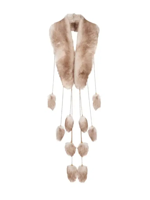 Chloé The Treasure Tails scarf in shearling