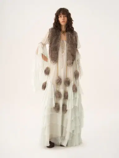 Chloé The Treasure Tails scarf in shearling | Thumbnail 2