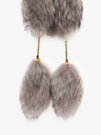 Chloé The Treasure Tails scarf in shearling | Thumbnail 3