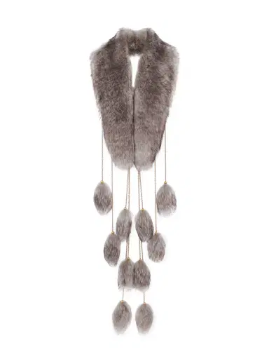 Chloé The Treasure Tails scarf in shearling | Thumbnail 5
