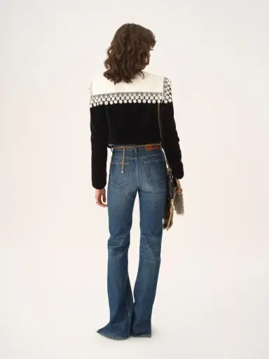 Chloé Cropped Spencer jacket in velvet | Thumbnail 5