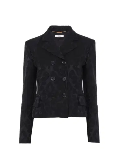 Chloé Double-breasted fitted jacket in a wool-mix jacquard | Thumbnail 2