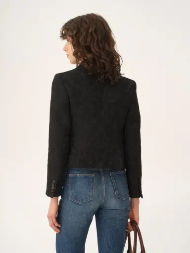 Chloé Double-breasted fitted jacket in a wool-mix jacquard | Thumbnail 5