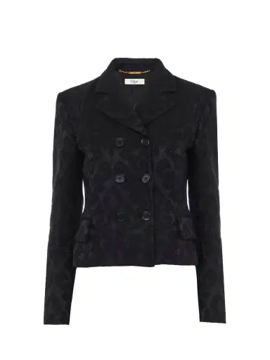 Chloé Double-breasted fitted jacket in a wool-mix jacquard | Thumbnail 1
