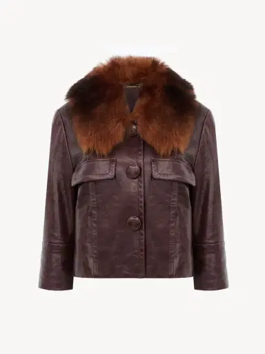 Chloé Cropped jacket in leather | Thumbnail 2